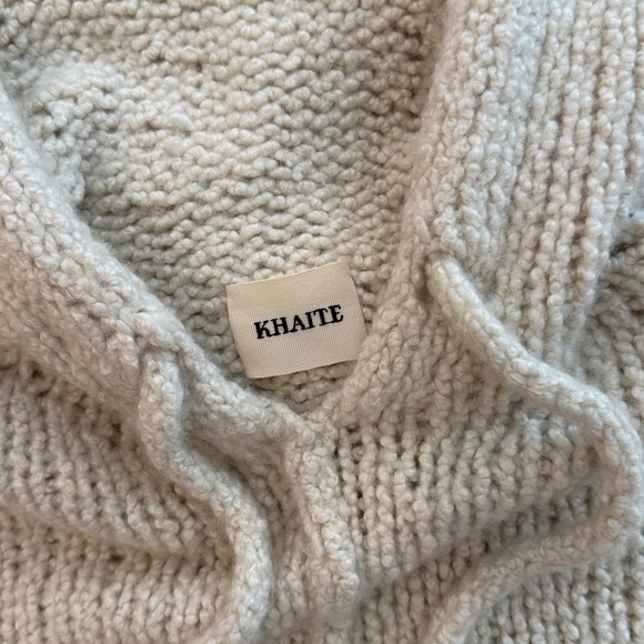 Khaite Sile Ivory Bouclé Cashmere Hoodie XS